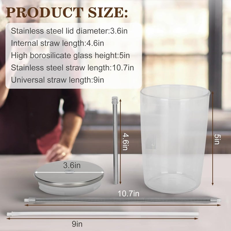 Fengind Glass Milk Container for Jura & Stainless Steel Milk Pipe Casing with HP3 Adapter, Compatible with Jura Coffee Machine Models: Z8, Z6, J6, S8, S80, E8, GIGA X8cG2 / X8G2/X3cG2 / X3G2, X8, X10, WE8 - Image 5